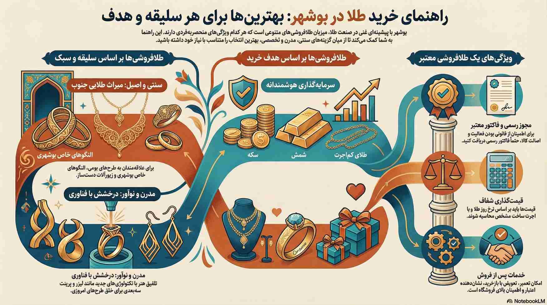راهنمای خرید طلا در بوشهر