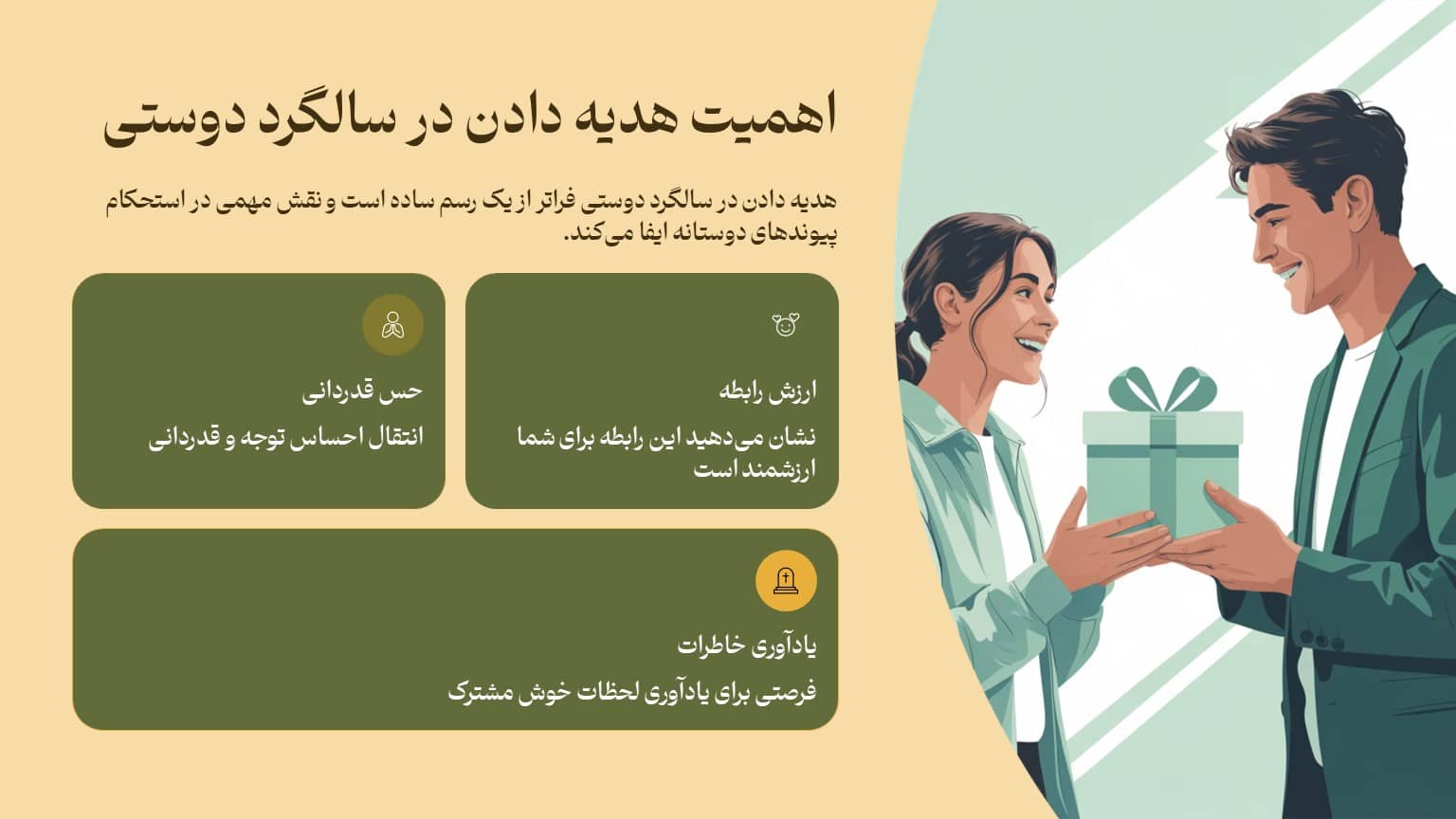 اهمیت هدیه دادن در سالگرد دوستی